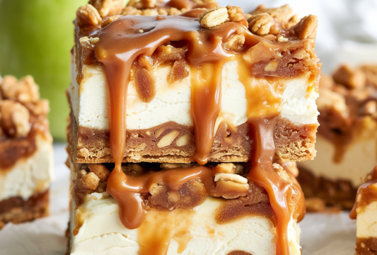 Caramel Apple Cheesecake Bars