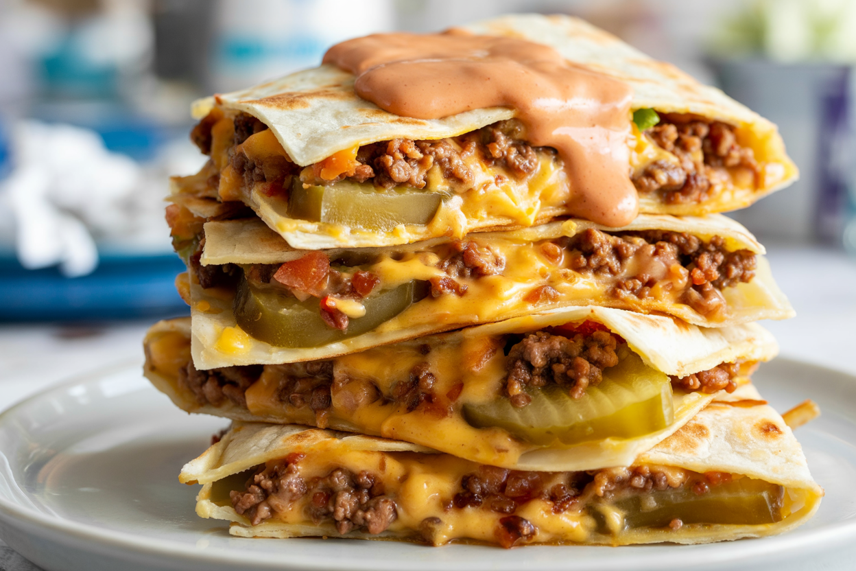 Cheeseburger Quesadilla