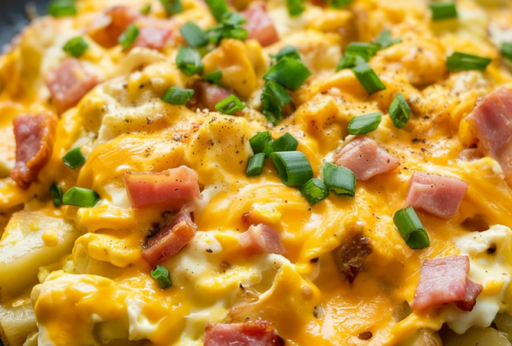 Cheesy Potato Egg Scramble Recipe: The Ultimate Easy Breakfast Skillet Everyone Loves If you are craving a cozy, filling breakfast that feels indulgent but is incredibly easy to make, this Cheesy Potato Egg Scramble Recipe is about to become your new go-to. It is warm, comforting, packed with flavor, and made with simple ingredients you probably already have in your kitchen. Whether you are cooking for a lazy weekend brunch, a quick weekday breakfast, or even breakfast-for-dinner, this recipe delivers every single time. Why You’ll Love This Cheesy Potato Egg Scramble This recipe checks all the right boxes. It is quick, budget-friendly, customizable, and incredibly satisfying. The crispy potatoes paired with soft scrambled eggs and melty cheese create the perfect texture combination. It is also a one-pan meal, which means fewer dishes and less cleanup. Plus, it is easy to scale up if you are feeding a crowd or meal prepping for the week. Serving Size and Time Breakdown Serving Size: Serves 2 to 3 people Prep Time: 10 minutes Cook Time: 20 minutes Total Time: 30 minutes Kitchen Equipment Required You do not need anything fancy to make this recipe. Just a few basic tools will do the job. Large non-stick skillet or cast iron pan Cutting board Sharp knife Mixing bowl Spatula Measuring cups and spoons Ingredients 2 cups diced potatoes (russet or Yukon gold work best) 1 tablespoon olive oil or butter 4 large eggs 1 cup shredded cheddar cheese (or cheese of choice) 1 small onion, diced 1 clove garlic, minced Salt, to taste Black pepper, to taste Optional additions: bell peppers, green onions, cooked bacon or sausage How to Make Cheesy Potato Egg Scramble Heat the olive oil or butter in a large skillet over medium heat. Add the diced potatoes and cook for 10 to 12 minutes, stirring occasionally, until they are golden brown and fork-tender. Add the diced onion and minced garlic to the skillet and cook for another 2 to 3 minutes until fragrant and softened. In a bowl, whisk the eggs with a pinch of salt and black pepper. Reduce the heat to medium-low and pour the eggs into the skillet with the potatoes. Gently stir until the eggs are just set but still soft. Sprinkle the shredded cheese over the top and allow it to melt. Remove from heat and serve immediately. Tips for Making the Best Potato Egg Scramble Cut the potatoes into small, even pieces so they cook evenly. If you are short on time, you can parboil the potatoes for a few minutes before pan-frying them. Always lower the heat before adding the eggs to avoid overcooking. Use freshly shredded cheese for the best melting and flavor. Common Mistakes to Avoid Avoid overcrowding the pan, as this can cause the potatoes to steam instead of crisp. Do not cook the eggs on high heat or they will become dry and rubbery. Skipping seasoning early can result in bland potatoes, so season as you cook. Variations and Substitutions You can easily customize this recipe to fit your preferences. Swap cheddar for mozzarella, pepper jack, or Swiss cheese. Add spinach, mushrooms, or tomatoes for extra veggies. For a protein boost, mix in cooked sausage, ham, or bacon. To make it dairy-free, use plant-based butter and dairy-free cheese alternatives. How to Store and Meal Prep Store leftovers in an airtight container in the refrigerator for up to 3 days. To reheat, warm gently in a skillet or microwave until heated through. This recipe is great for meal prep. Simply portion it out and pair with toast or fruit for an easy grab-and-go breakfast. Serving and Presentation Ideas Serve this cheesy potato egg scramble straight from the skillet for a rustic breakfast feel. Garnish with chopped green onions or fresh herbs. Pair it with toast, avocado slices, or a side of fresh fruit for a complete meal. It also works great wrapped in a tortilla as a breakfast burrito. Frequently Asked Questions Can I use frozen potatoes? Yes, frozen diced potatoes or hash browns work well. Just make sure to cook off any excess moisture. Can I make this recipe ahead of time? Yes, you can prepare it ahead and reheat it gently. The texture is best when freshly made, but leftovers still taste great. What is the best pan to use? A non-stick skillet or cast iron pan works best to prevent sticking and achieve crispy potatoes. Can I make this recipe healthier? Use less cheese, add more vegetables, and cook with olive oil instead of butter for a lighter version. Conclusion Cheesy Potato Egg Scramble