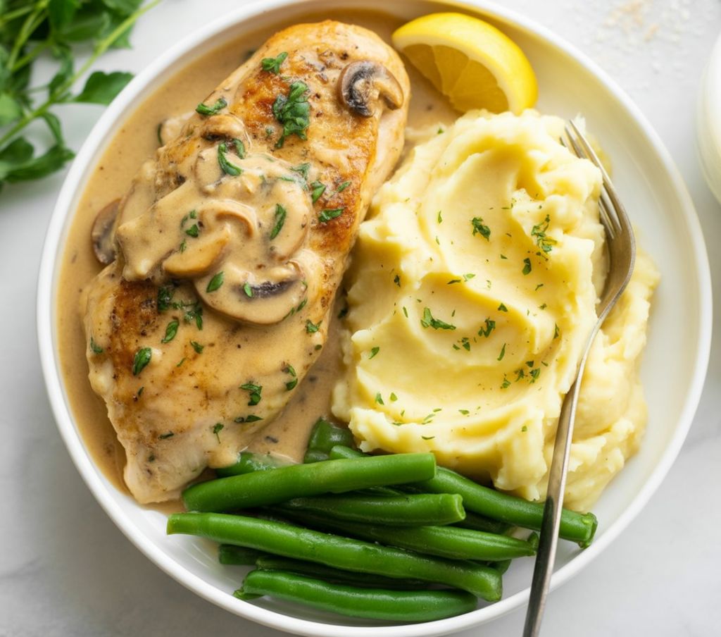 Creamy Chicken in White Wine Sauce