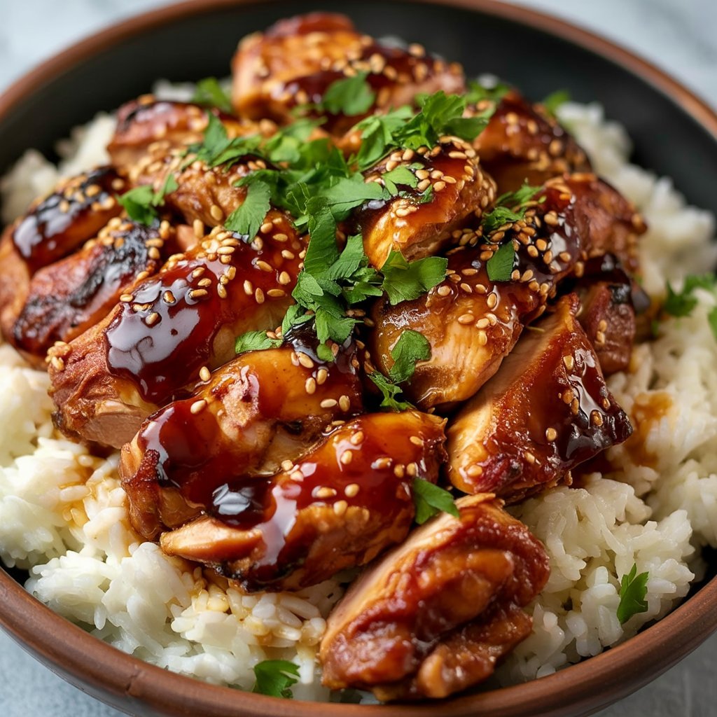 Honey BBQ Chicken Rice