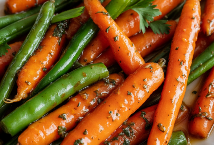 Honey Glazed Carrots and Green Beans