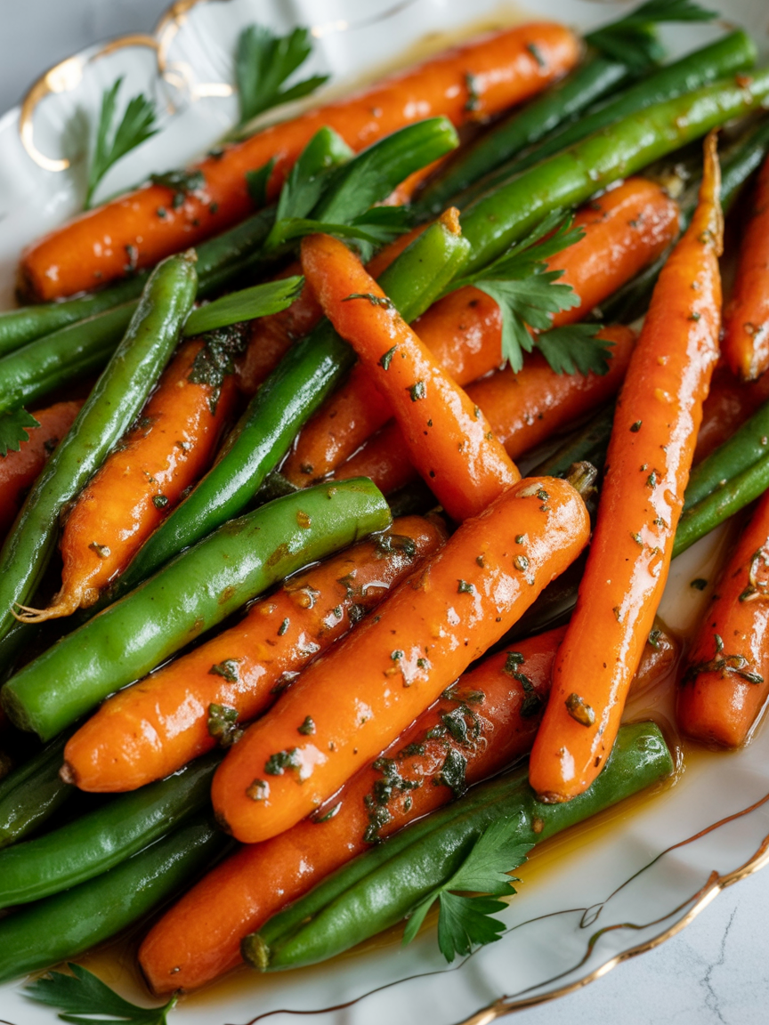 Honey Glazed Carrots and Green Beans