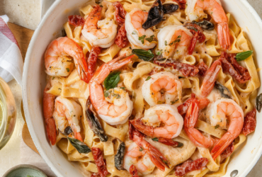 Creamy Tuscan Shrimp Pasta